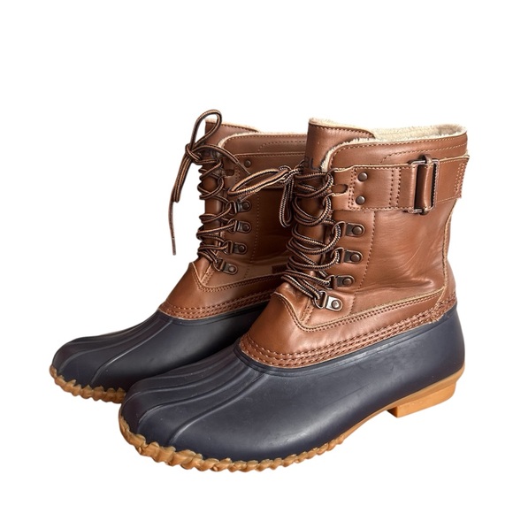 JBU duck boots, navy blue size W9.5 - Picture 1 of 5